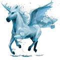 winged draft unicorn water element