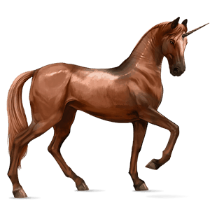 riding unicorn holsteiner chestnut