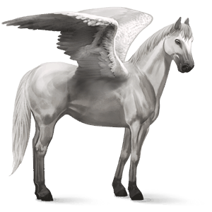 riding pegasus quarter horse cremello