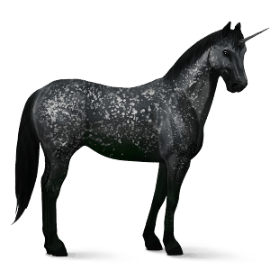riding unicorn paint horse chestnut overo