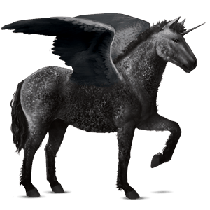 winged riding unicorn mouse gray tobiano