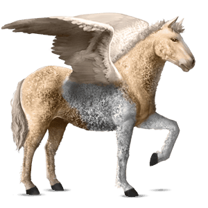 riding pegasus dapple gray