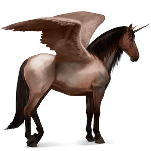 winged riding unicorn argentinean criollo roan