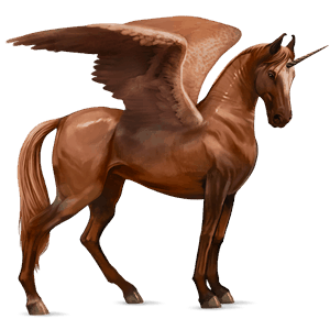 winged riding unicorn tennessee walker chestnut