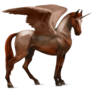 winged riding unicorn light gray