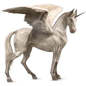 winged riding unicorn argentinean criollo cremello