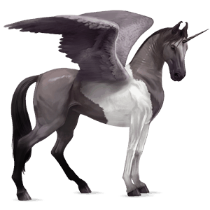 winged riding unicorn thoroughbred chestnut