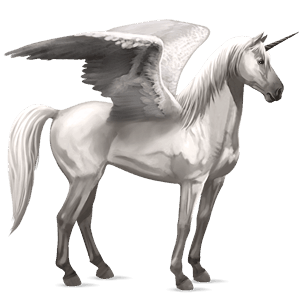 winged riding unicorn flaxen chestnut 
