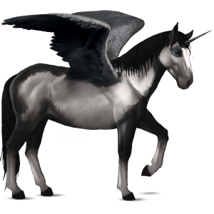 winged riding unicorn chestnut