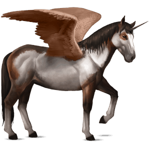 winged riding unicorn lipizzan light gray