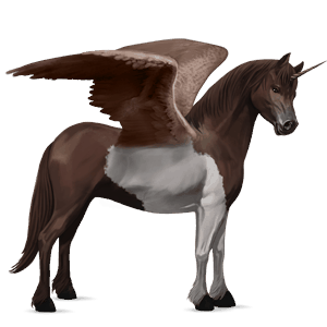 winged unicorn pony  belgian riding pony chestnut