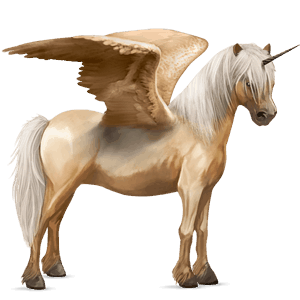 winged unicorn pony  quarter pony palomino