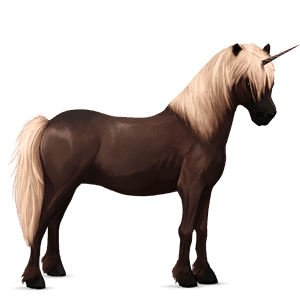 unicorn pony newfoundland pony flaxen chestnut 