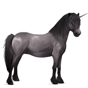 unicorn pony mouse gray