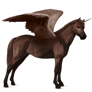 winged unicorn pony  welsh liver chestnut