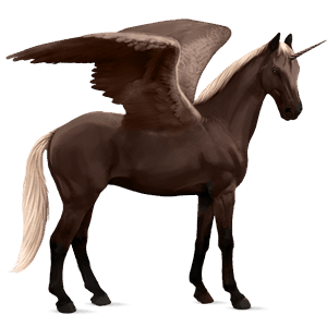 winged riding unicorn finnish flaxen liver chestnut 