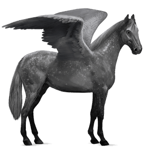 riding pegasus irish hunter dapple gray