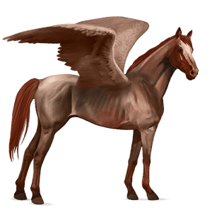 riding pegasus thoroughbred chestnut