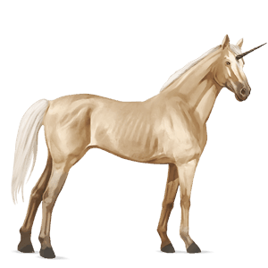riding unicorn thoroughbred flaxen liver chestnut 