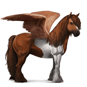 riding pegasus chestnut tobiano