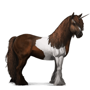 riding unicorn dark bay tobiano