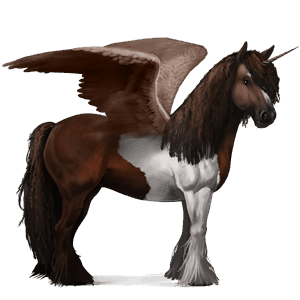 winged riding unicorn mustang palomino