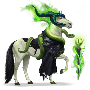 winged unicorn pony  evil witch