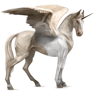 winged riding unicorn liver chestnut
