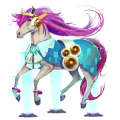 riding horse dapple gray