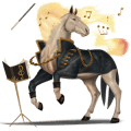 riding unicorn cremello
