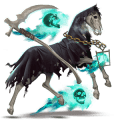riding horse thoroughbred mouse gray