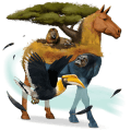 riding horse palomino