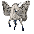 winged unicorn pony  mouse gray