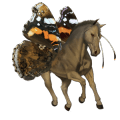 riding horse light gray