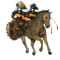 riding horse quarter horse flaxen chestnut 