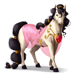 riding unicorn friesian black