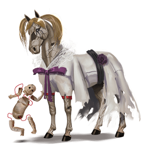 riding horse barb dapple gray